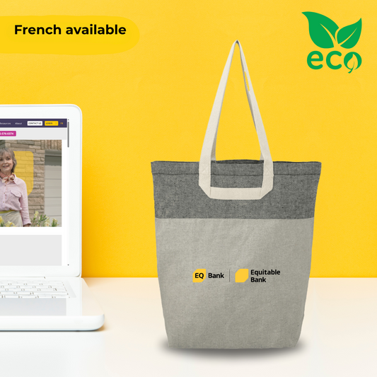 Dual Logo EQ Recycled Cotton Book Tote
